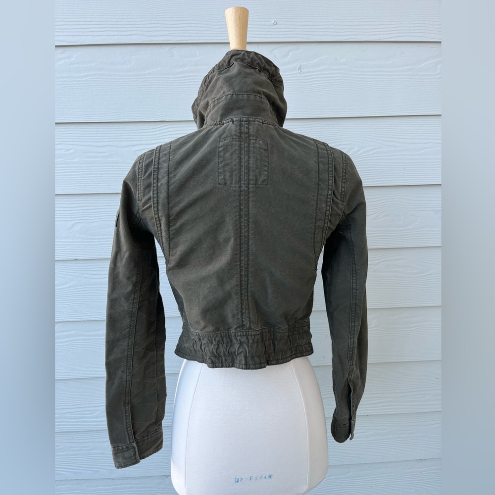Abercrombie & Fitch military cropped jacket size XS - Picture 7 of 10